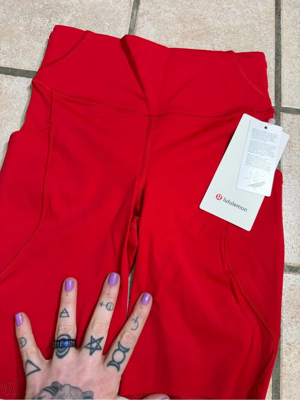 NWT Lululemon Fast and Free High-Rise Short 8” *Pockets (Oxford Red) Size 4